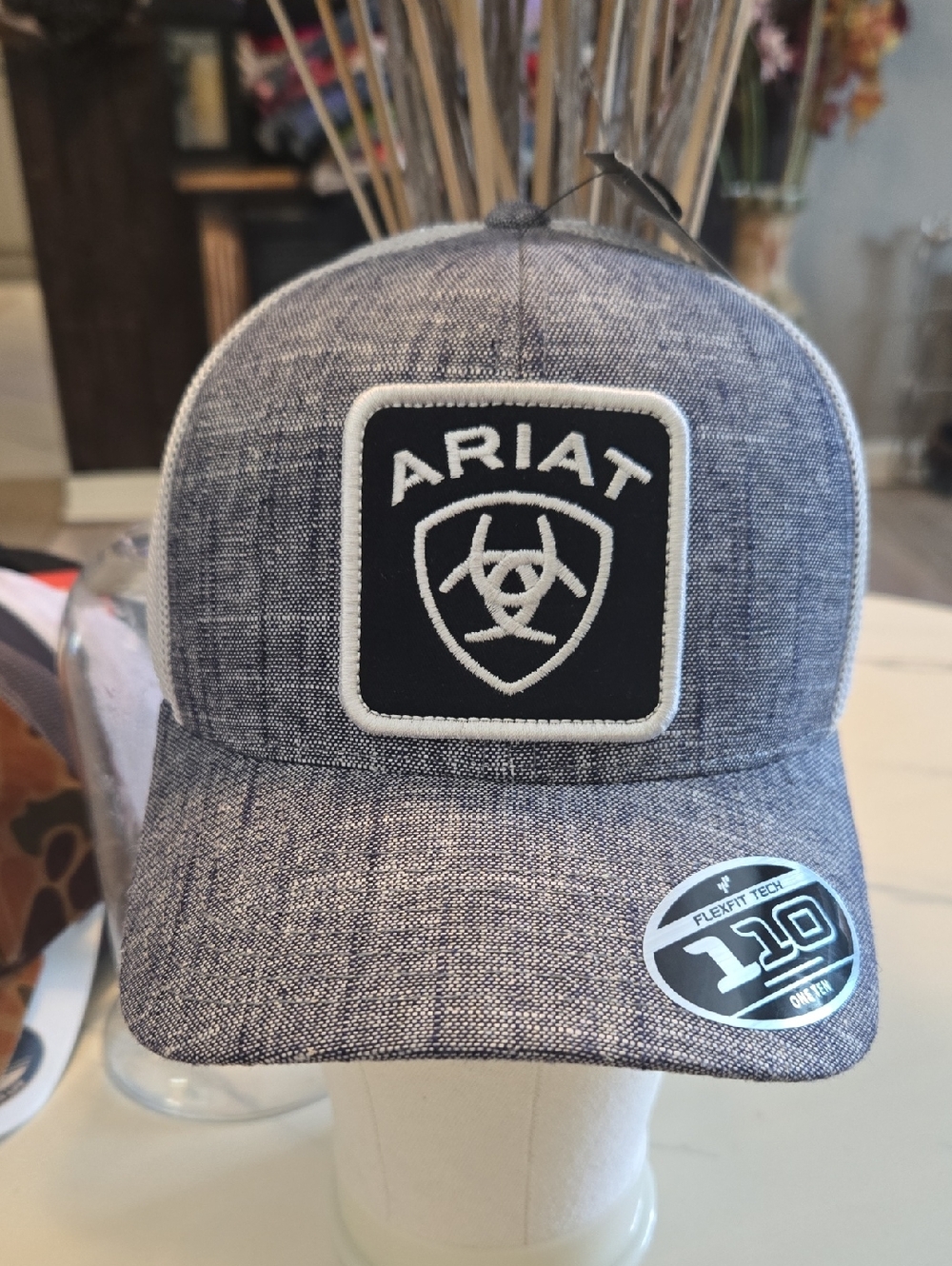 Ariat Heather Gray Patch Trucker Cap